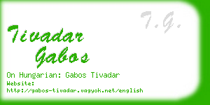 tivadar gabos business card